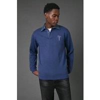 Maine Men's Navy Lighthouse Rugby Top | Size: Large