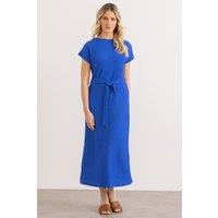 Klass. Women's Belted Textured Maxi Dress in Cobalt | Size: 20