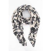 Sarta Women's Melanie Midweight Scarf - Cream, Vintage Floral in Cream