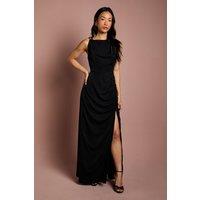 Coast Women's Sleeveless Ruched Maxi Dress With Buckle Detail in Black | Size: 12