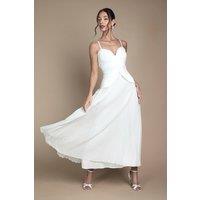 Coast Women's Strappy Crepe Maxi Wedding Dress in Ivory | Size: 12