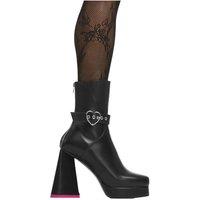 Lamoda Women's All Yours BlackStretch Platform Ankle Boots Trendy Everyday Style in Black | Size: 8