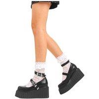 Lamoda Women's Persuasive BlackPU Chunky Platform Creeper Shoes Bold Streetwear in Black | Size: 6