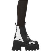 Lamoda Women's Come Together Black Chunky Platform Ankle Boots Bold Statement | Size: 4