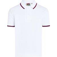David Luke Stripe Trim Polo Shirt in Maroon | Size: 3-4 Years