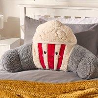 OHS Popcorn Cuddle Cushion Novelty Reading Pillow in Grey