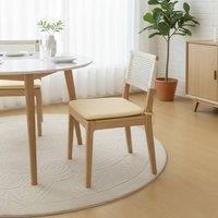 Snug City Foam Seat Pad with Ties Chair Cushion for Dining, Kitchen Pack of 4 in Beige