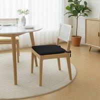Snug City Foam Seat Pad with Ties Chair Cushion for Dining, Kitchen Pack of 4 in Black