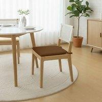 Snug City Foam Seat Pad with Ties Chair Cushion for Dining, Kitchen Pack of 4 in Chocolate