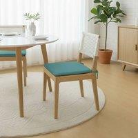 Snug City Foam Seat Pad with Ties Chair Cushion for Dining, Kitchen Pack of 4 in Teal
