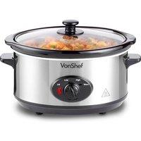 VonShef Fika 3.5L Slow Cooker in Black
