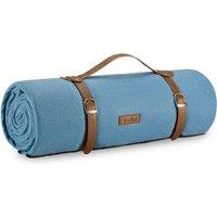 VonShef 8 Person Waterproof Picnic Blanket in Blue | Size: Large