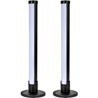 Emitto 2x RGB LED Light Bars Game Ambient Lamps Color Changing Music Timer in Black