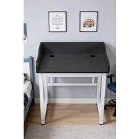 Living and Home Compact Computer Desk with Protective Board for Home Office, 80 x 62cm in Black | Size: 80 x 62 cm