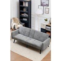 Living and Home Modern 3- Seater Cotton Sofa Bed in Grey