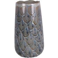 Libra Interiors Armadillo Azure Ceramic Vase in Grey