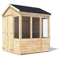 Dunster House Wooden Potting Shed Apex Roof W6' x D6' (W1.8m x D1.8m) Overlord Modular in Brown
