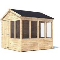 Dunster House Wooden Potting Shed Apex Roof W8' x D8' (W2.4m x D2.4m) Overlord Modular in Brown