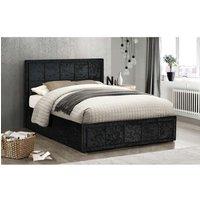 Birlea Fabric Ottoman Bed Frame Storage Hannover Gas Lift in Black | Size: Small Double