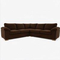 SNUG FURNITURE BIRMINGHAM LTD Riva Amalfi Jumbo Cord Large Corner - 5 Seater Large Corner Sofa in Chocolate