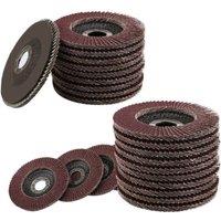 VOGREX 100PCS FLAP GRINDING SANDING DISCS ANGLE WHEEL in Dark Red