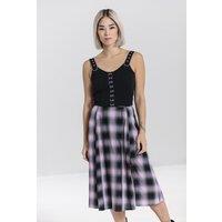 Hell Bunny Women's Hayley Tartan High Waist Midi Skirt Pink | Size: XS
