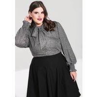Hell Bunny Women's Haze Blouse Silver | Size: 5XL