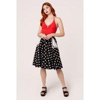 Hell Bunny Women's Domino Skirt in Black | Size: XL