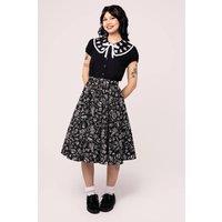 Hell Bunny Women's Phantomette Halloween Style Black Blouse | Size: XS