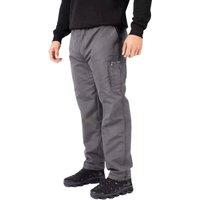 MyShoeStore Men's Thermal FleeceLined Cargo Trousers in Grey | Size: Large