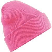 Beechfield Men's Soft Feel Knitted Winter Hat in Pink
