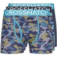 Crosshatch Men's Linamo MVE Open Fly Boxers 3 Pack in Teal | Size: Medium