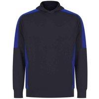 Finden & Hales Men's Team Contrast Panel Hoodie in Black | Size: XL