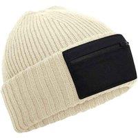 Beechfield Men's Zip Patch Beanie in Brown