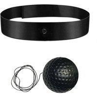 Obasyhig Men's Head-mounted Boxing Training Reaction Elastic Ball in Black