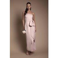 Coast Women's Bandeau Bridesmaid Maxi Dress With Statement Bow in Blush | Size: 18