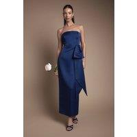 Coast Women's Bandeau Bridesmaid Maxi Dress With Statement Bow in Navy | Size: 10