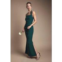 Coast Women's Halter Neck Gathered Waist Midaxi Bridesmaid Dress in Emerald | Size: 10