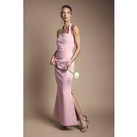 Coast Women's Halter Neck Gathered Waist Midaxi Bridesmaid Dress in Antique Rose | Size: 18