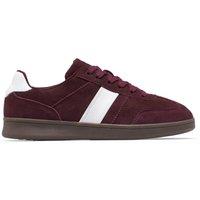 Clarks Women's Seco Speed Burgundy Suede Trainers in Red | Size: 4-Standard Fit