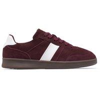 Clarks Women's Seco Speed Burgundy Suede Trainers in Red | Size: 7-Standard Fit