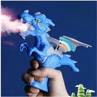Dragodirect Electric Dinosaur Spray Toy Mechanical T-Rex & Triceratops for Kids in Blue