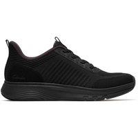 Clarks Men's Motion Trek LT Black Knit Trainers, Lace Up | Size: 7-Standard Fit
