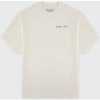 Walker & Hunt Men's Polo Tee in Cream | Size: Large