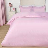 OHS Piped Edge Bedding Set Soft Duvet Cover with Pillowcase in Pink | Size: King
