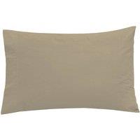 Smart Living Polycotton Housewife Pillowcases Pair 180 Thread Count in Taupe | Size: Standard Pillow Case