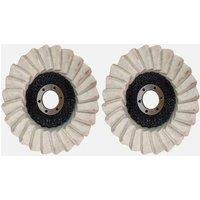 VOGREX 2PCS Wool Polishing Wheel Buffing Pads Flap Felt Disc in Natural