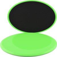 VOGREX Green 2x Dual Sided Fitness Gliding Discs Core Sliders