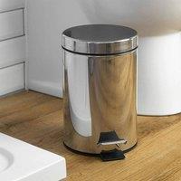 Havendro 3L Silver KITCHEN BATHROOM TOILET PEDAL BIN