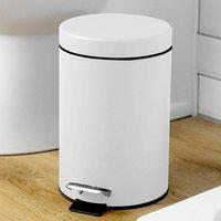 Havendro 3L White KITCHEN BATHROOM TOILET PEDAL BIN